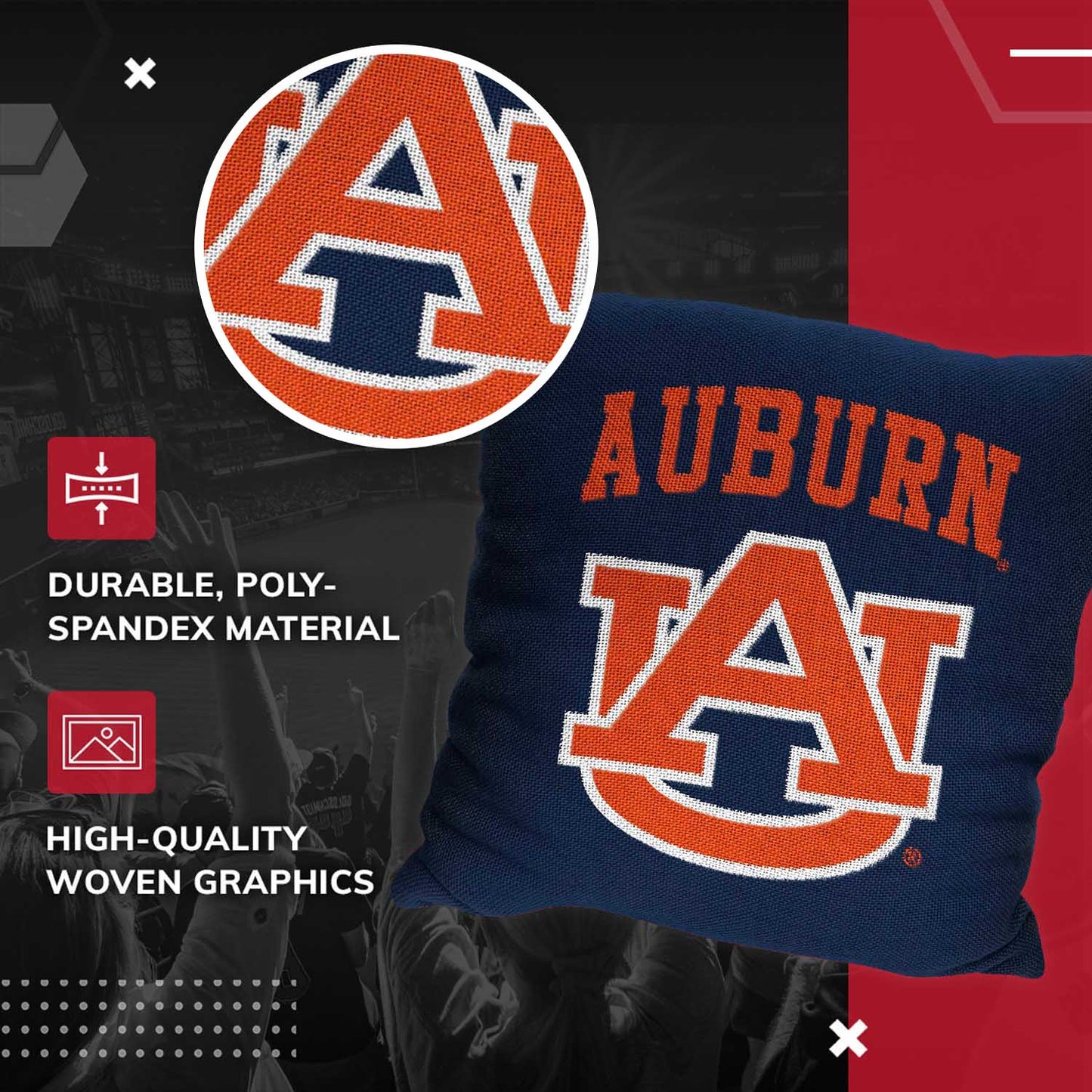 Auburn Tigers NCAA Decorative Pillow - Navy