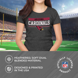 Arizona Cardinals NFL Women's Team Block Charcoal Tagless T-Shirt - Charcoal