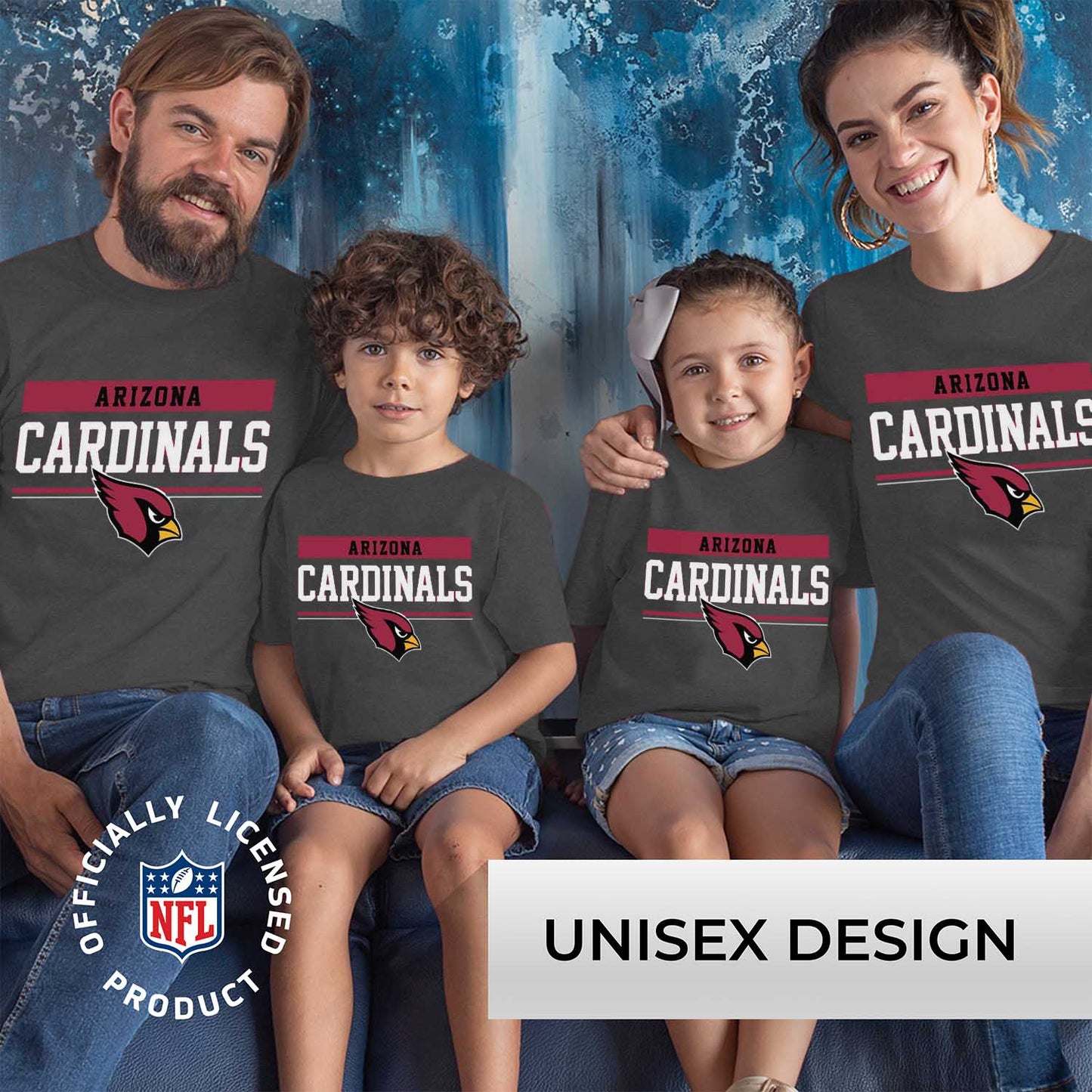 Arizona Cardinals NFL Youth Short Sleeve Charcoal T Shirt - Charcoal