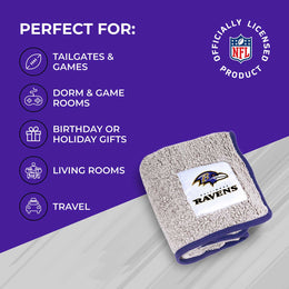 Baltimore Ravens NFL Silk Touch Sherpa Throw Blanket - Purple