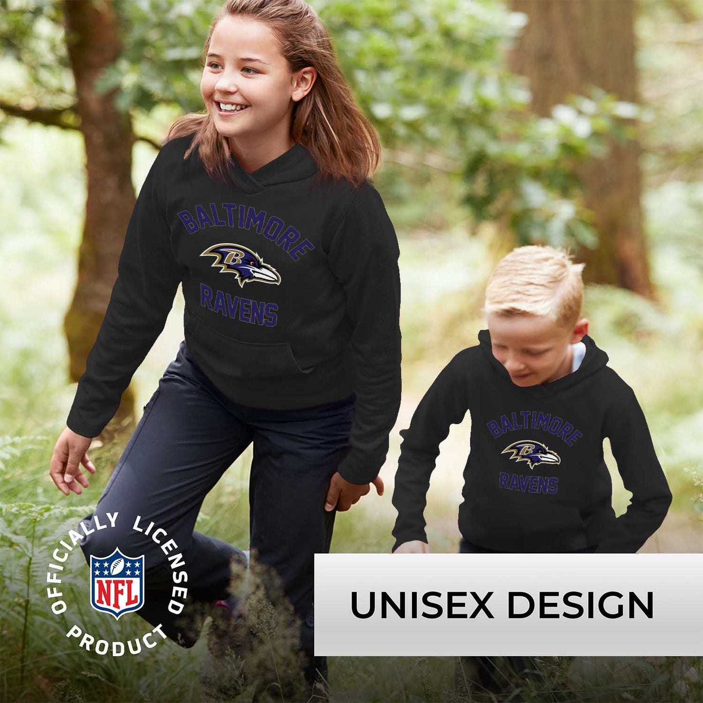 Baltimore Ravens NFL Youth Gameday Hooded Sweatshirt - Black