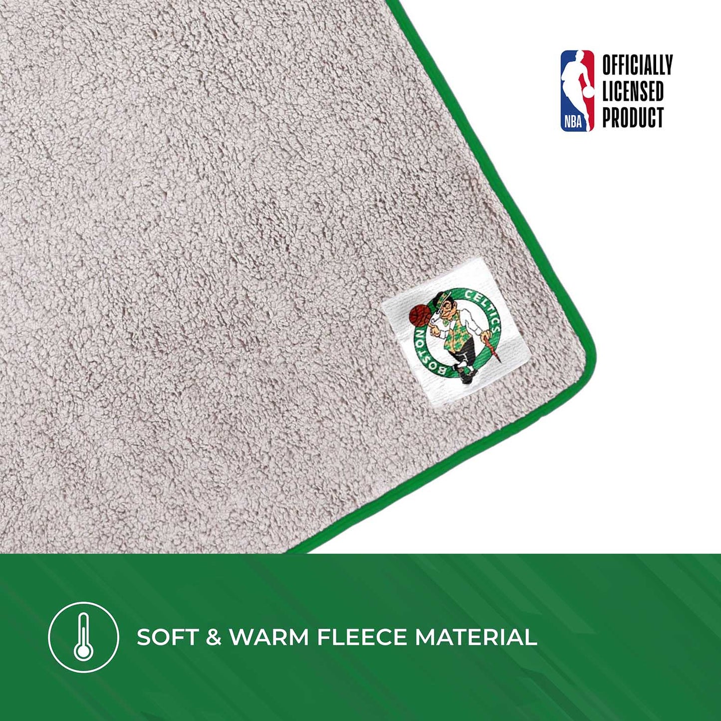 Boston Celtics NBA Silk Touch Sherpa Throw Blanket - Green