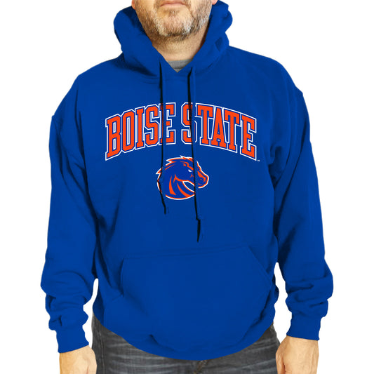 Boise State Broncos Adult Arch & Logo Soft Style Gameday Hooded Sweatshirt - Royal