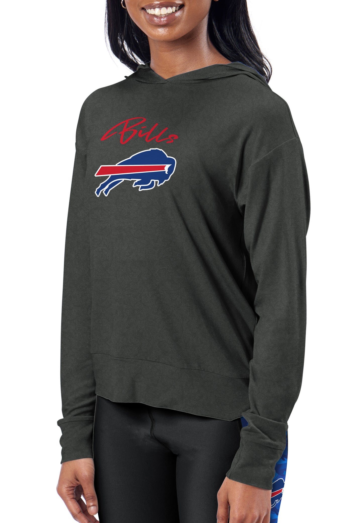 Buffalo Bills NFL Women's Session Pullover Hoodie - Black