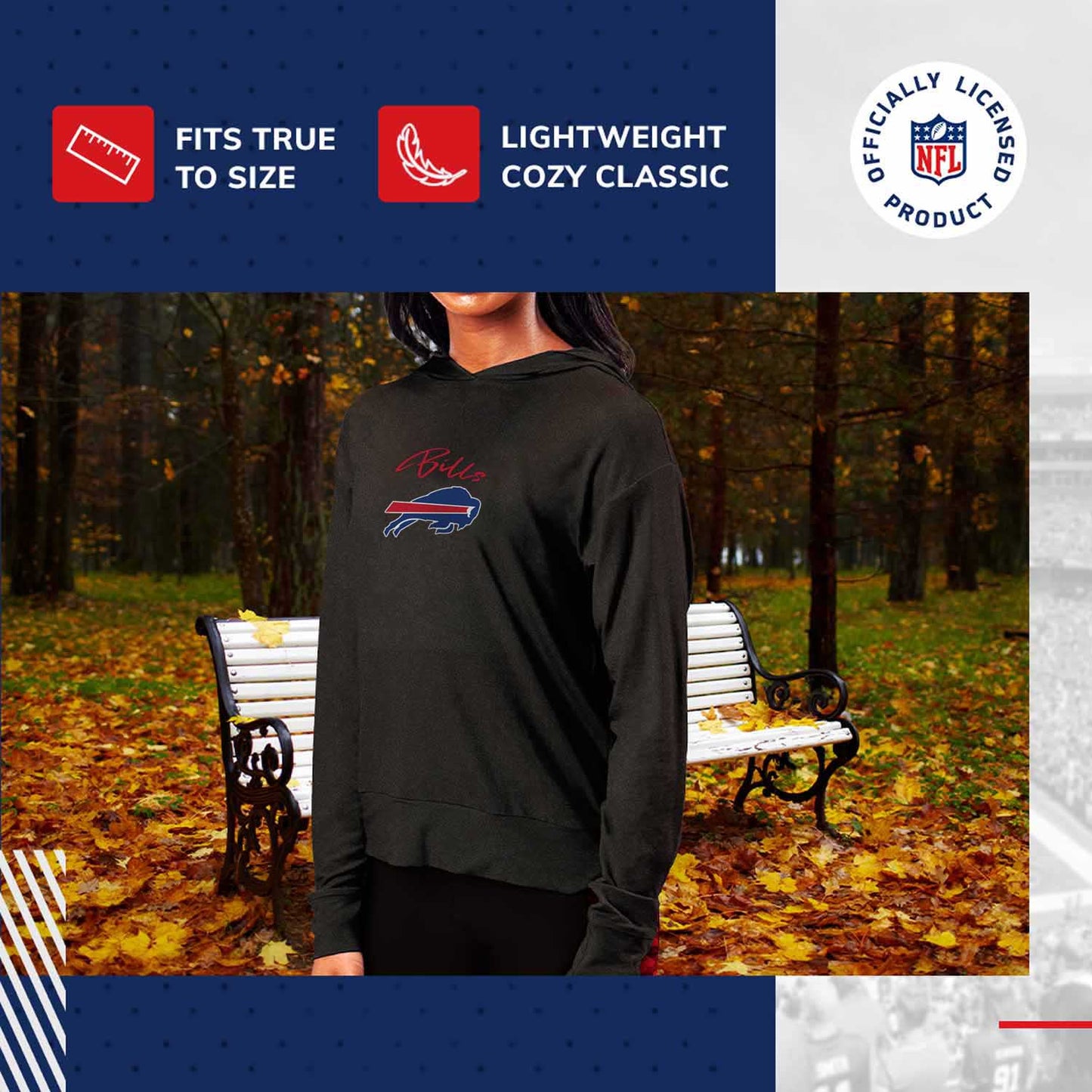 Buffalo Bills NFL Women's Session Pullover Hoodie - Black