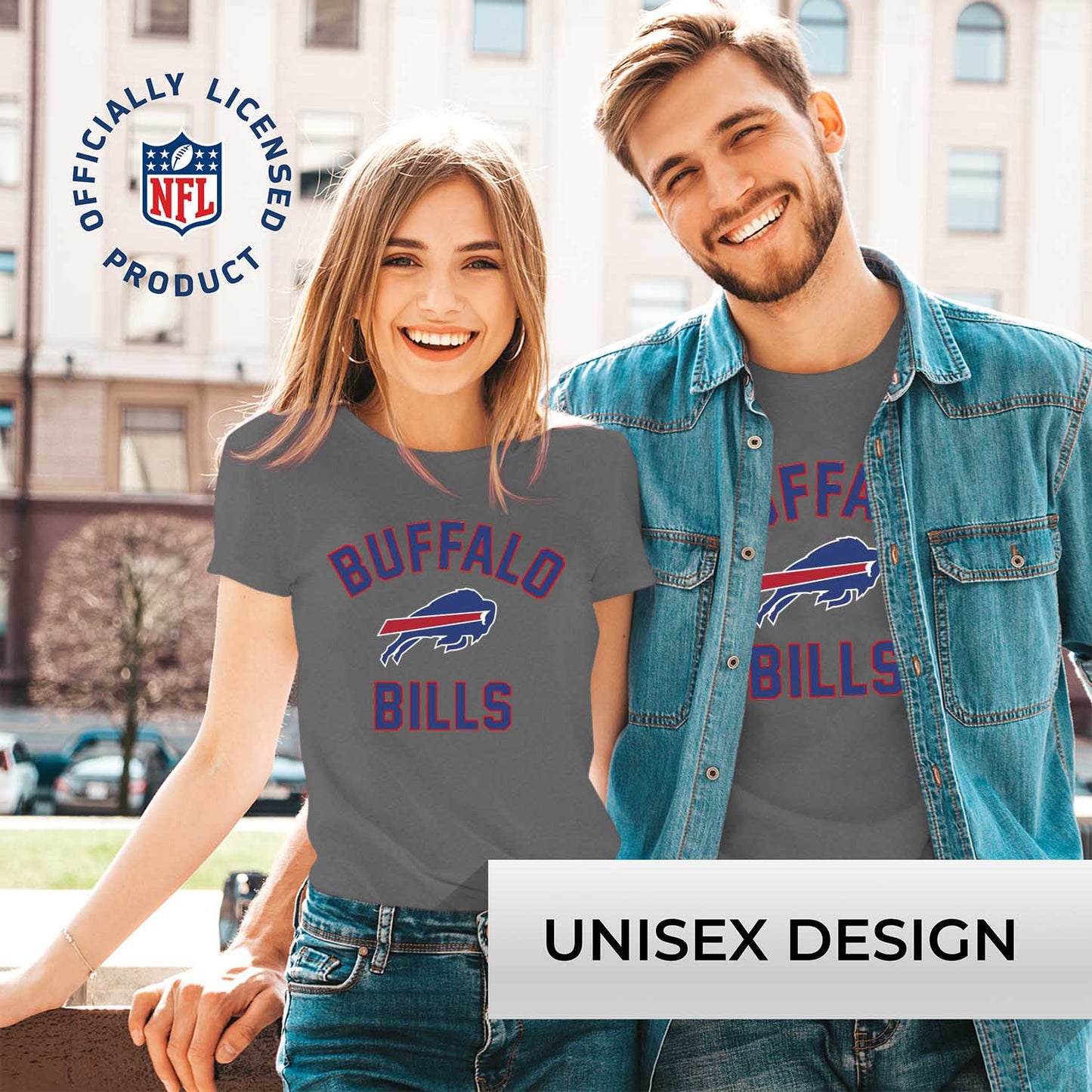 Buffalo Bills NFL Adult Gameday T-Shirt - Sport Gray