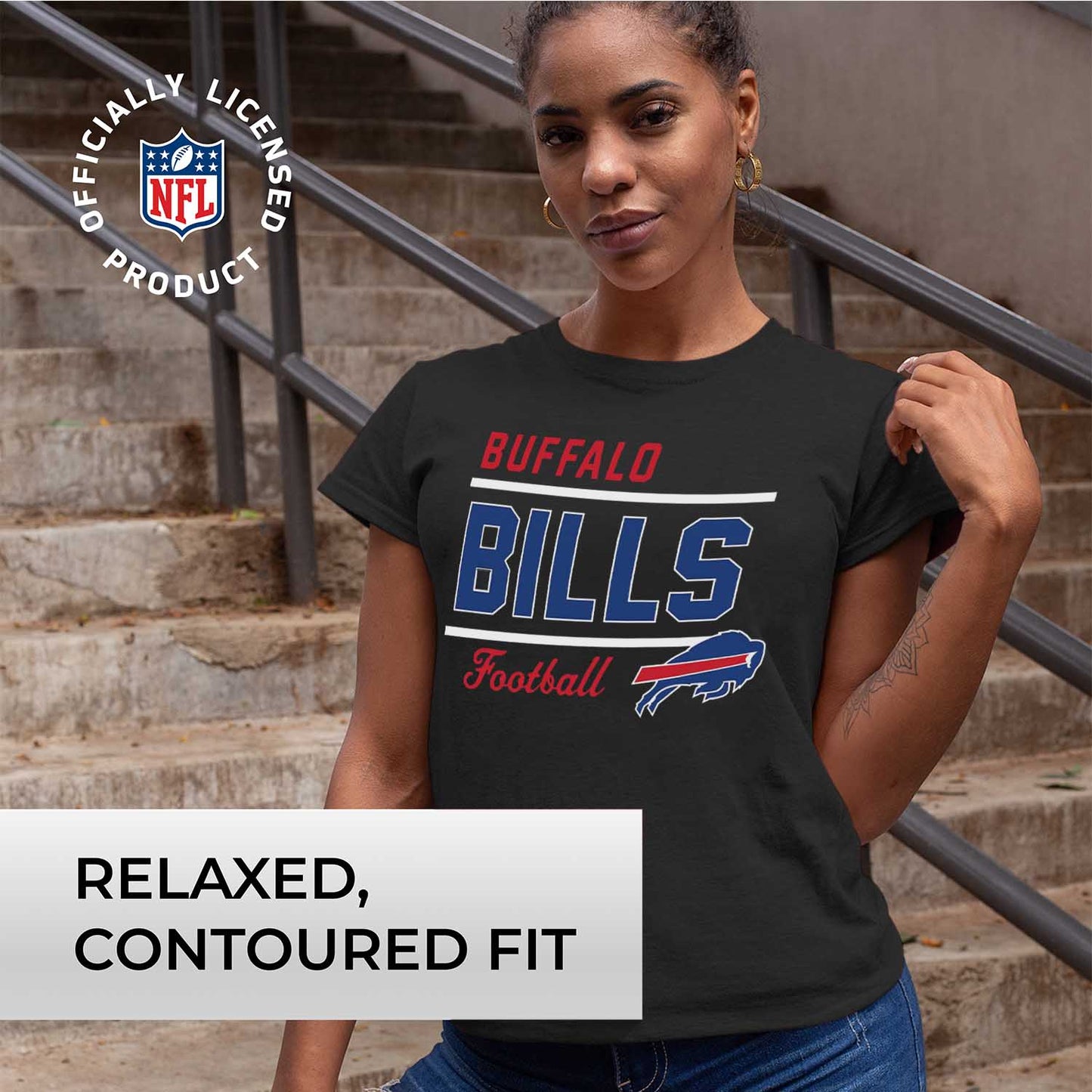 Buffalo Bills NFL Gameday Women's Relaxed Fit T-shirt - Black