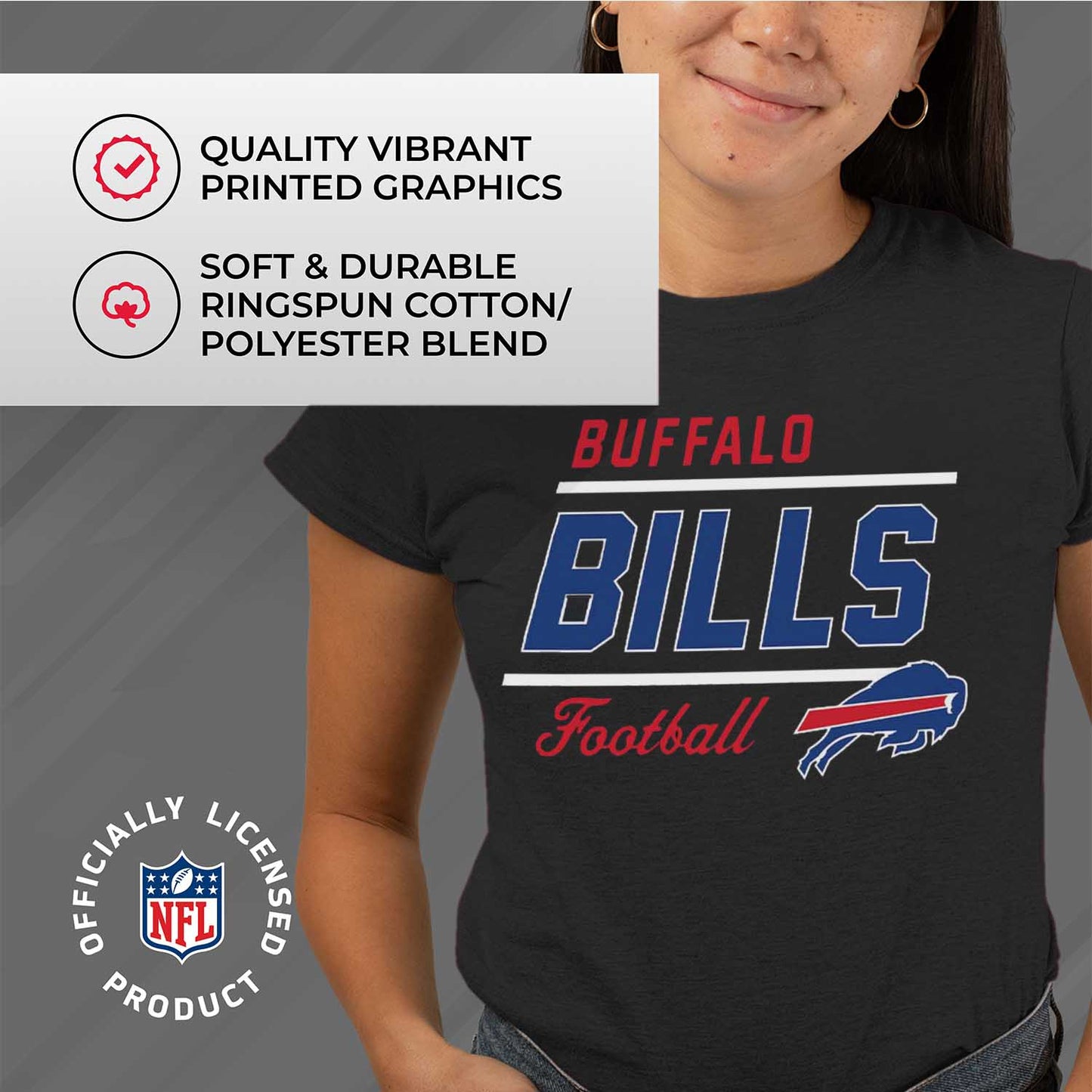Buffalo Bills NFL Gameday Women's Relaxed Fit T-shirt - Black