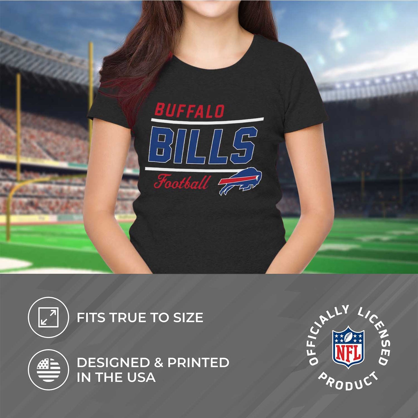 Buffalo Bills NFL Gameday Women's Relaxed Fit T-shirt - Black