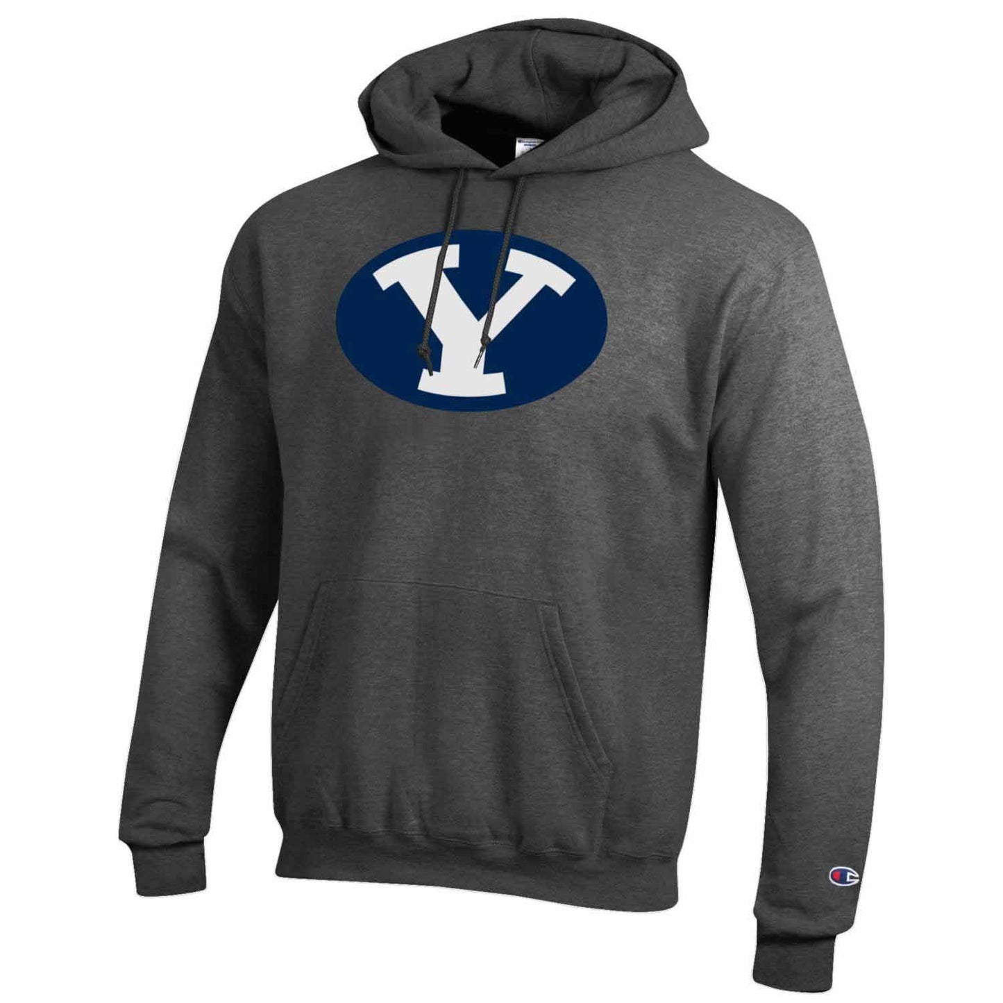 BYU Cougars Adult Mascot Fleece Hooded Sweatshirt - Charcoal