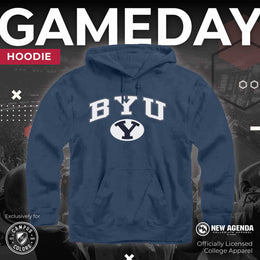 BYU Cougars Adult Arch & Logo Soft Style Gameday Hooded Sweatshirt - Navy