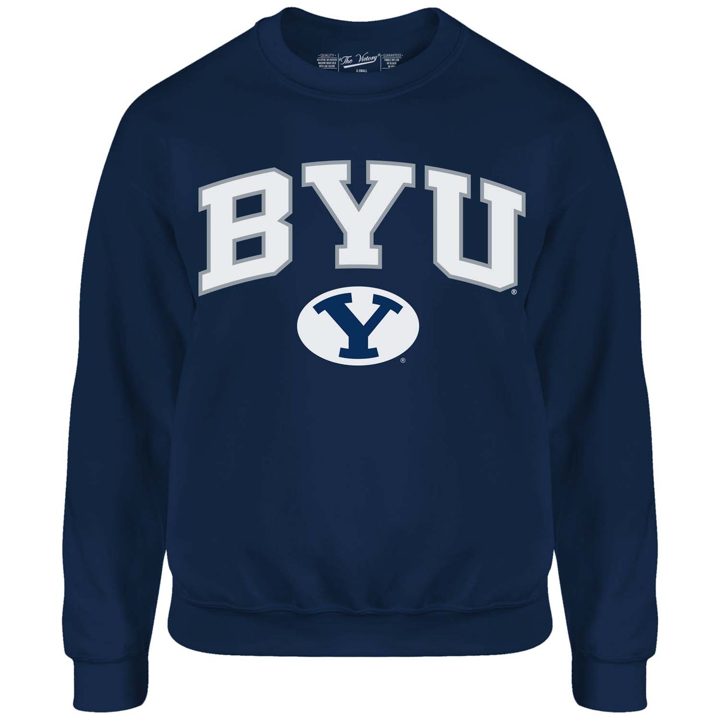 BYU Cougars NCAA Adult Tackle Twill Crewneck Sweatshirt - Navy