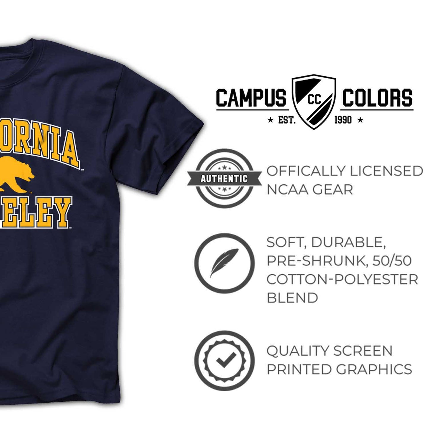 Cal Golden Bears NCAA Adult Gameday Cotton T-Shirt - Navy