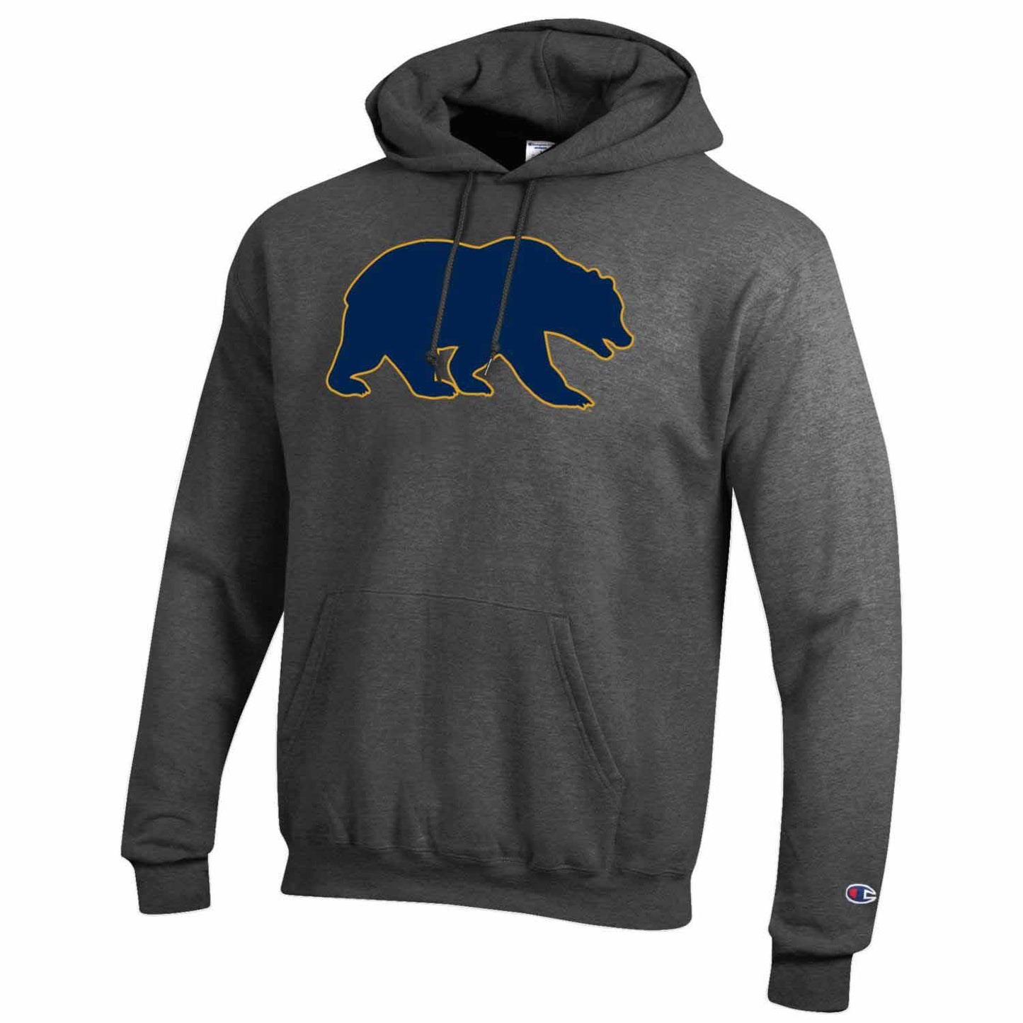 Cal Golden Bears Adult Mascot Fleece Hooded Sweatshirt - Charcoal
