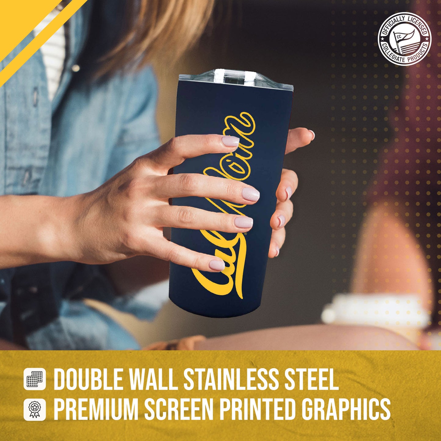 Cal Golden Bears NCAA Stainless Steel Travel Tumbler for Mom - Navy