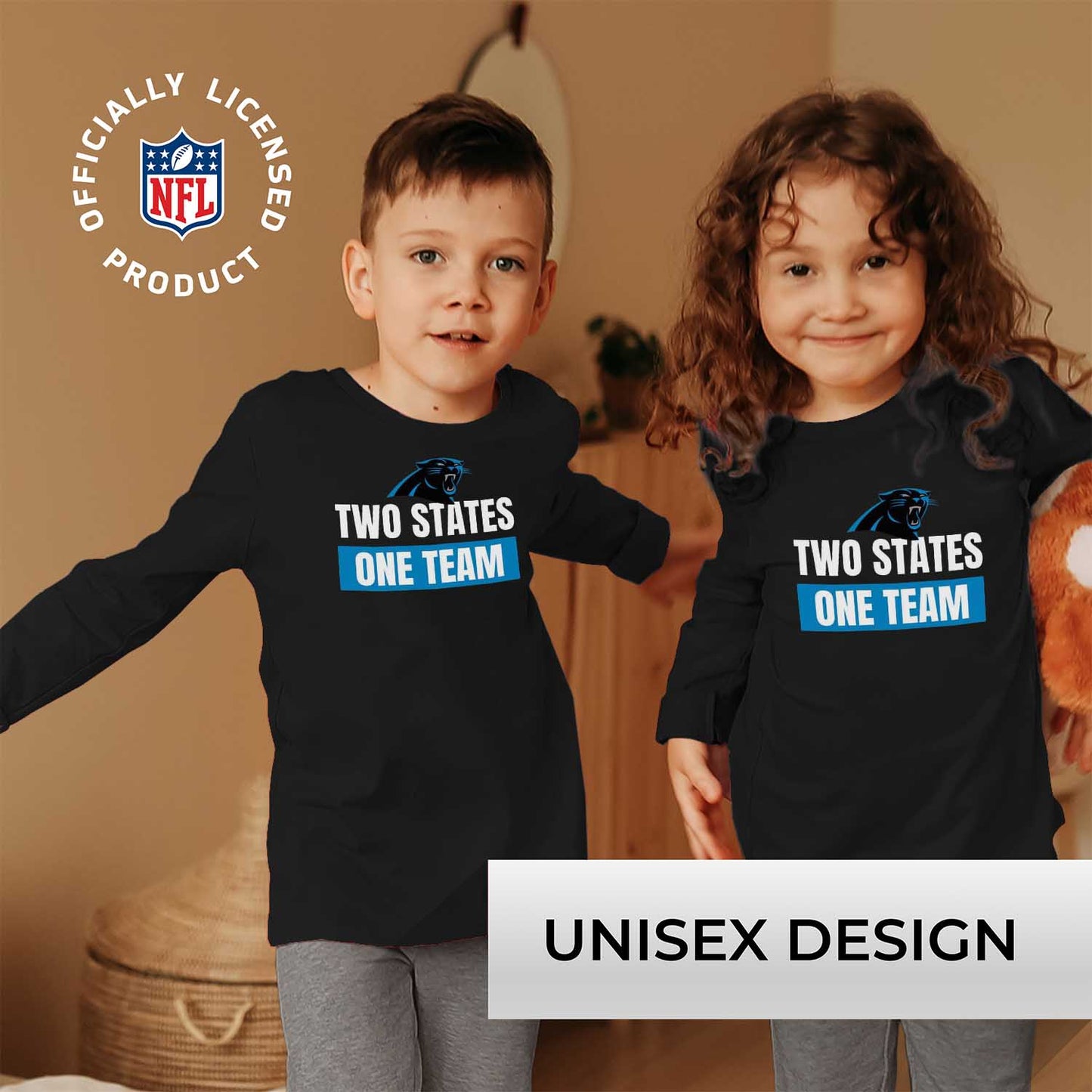 Carolina Panthers NFL Youth Team Slogan Long Sleeve Shirt - Black