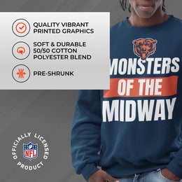 Chicago Bears NFL Adult Slogan Crewneck Sweatshirt - Navy