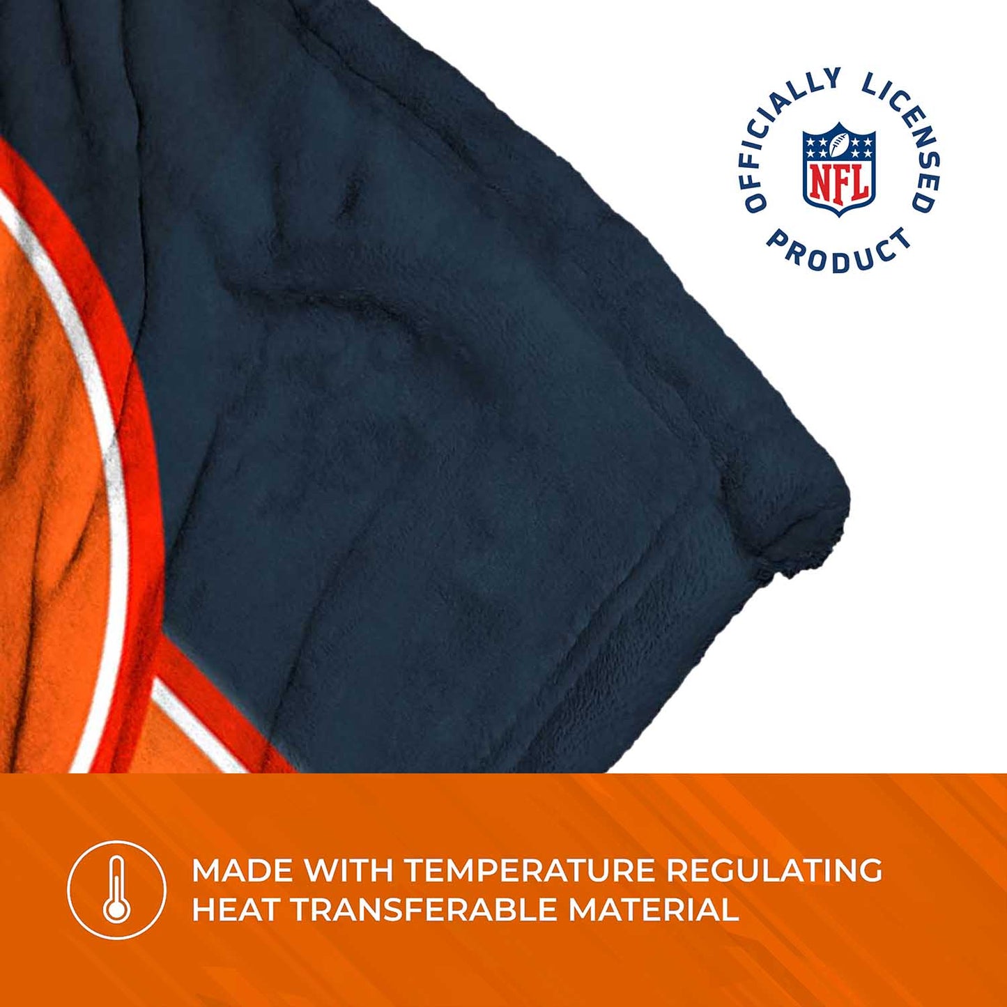 Chicago Bears NFL Hi-Def Justin Fields Silk Blanket - Navy