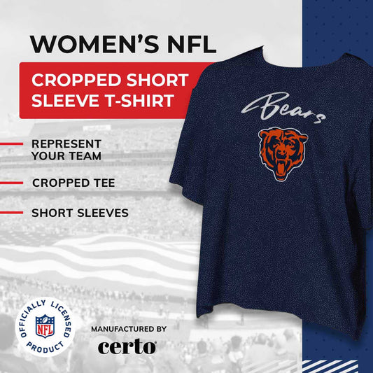 Chicago Bears NFL Women's Crop Top - Navy