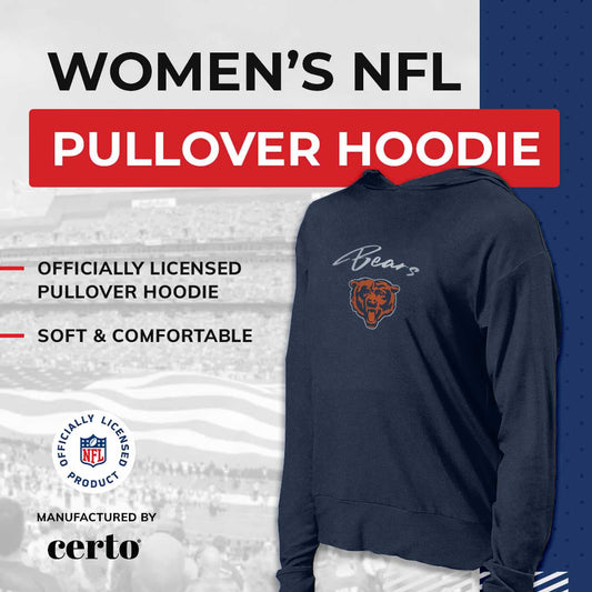 Chicago Bears NFL Women's Session Pullover Hoodie - Navy