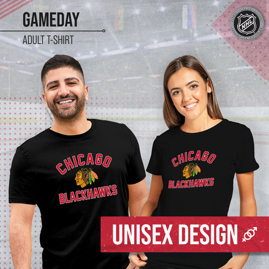 Chicago Blackhawks NHL Adult Game Day Unisex T-Shirt - Black