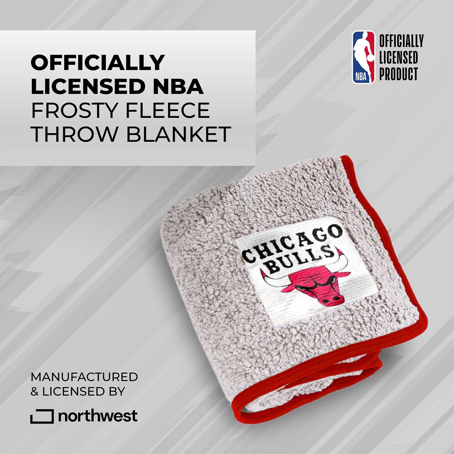Chicago Bulls NBA Silk Touch Sherpa Throw Blanket - Red