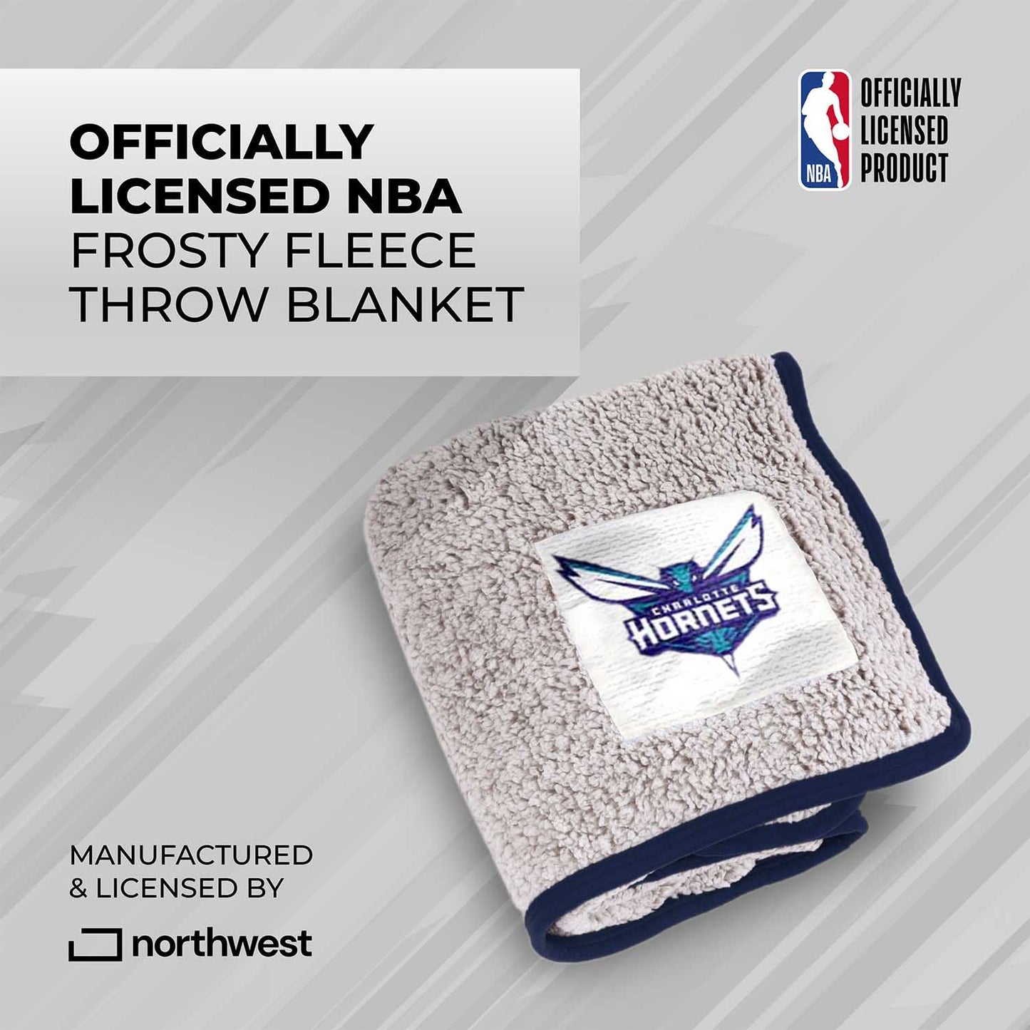 Charlotte Hornets NBA Silk Touch Sherpa Throw Blanket - Purple