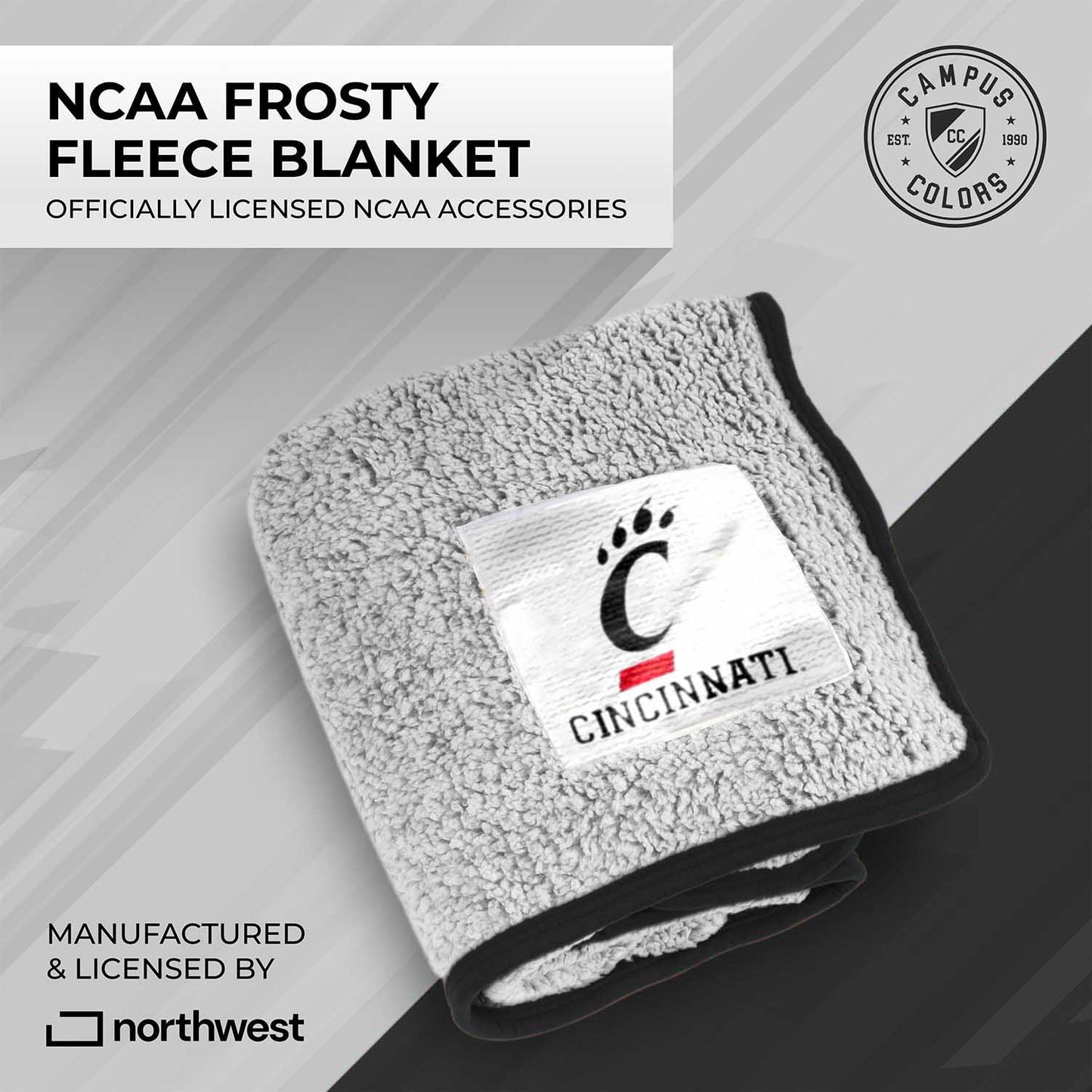 Cincinnati Bearcats NCAA Silk Sherpa College Throw Blanket - Red