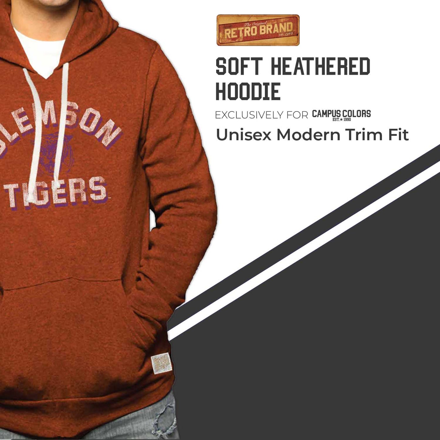 Clemson Tigers Adult University Hoodie - Orange