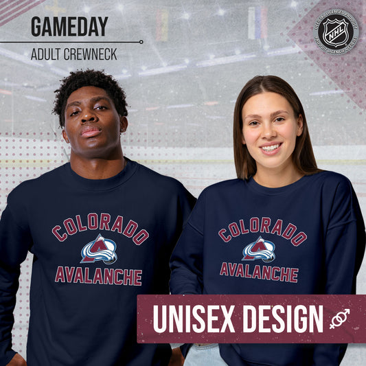 Colorado Avalanche Adult NHL Gameday Crewneck Sweatshirt - Navy
