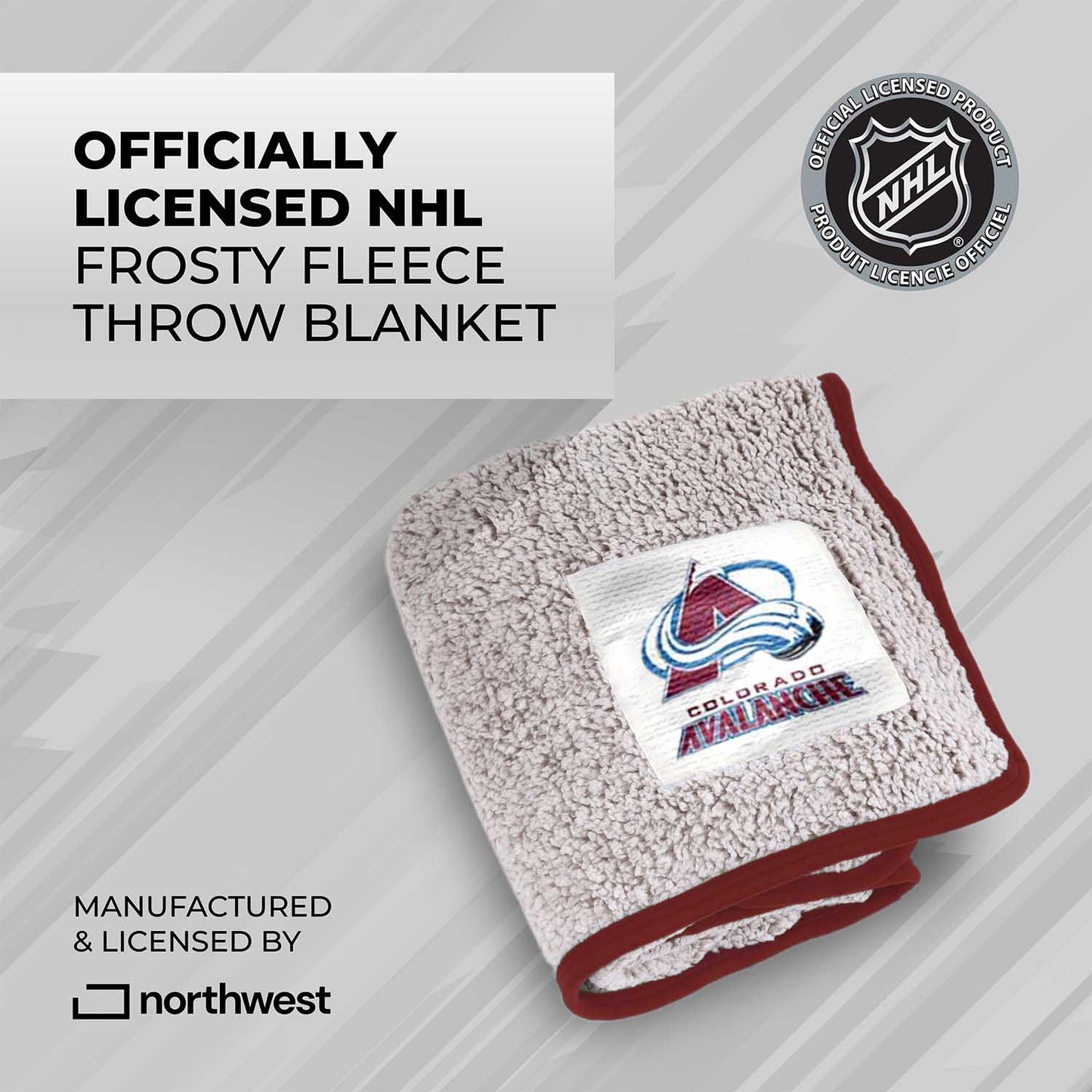Colorado Avalanche NHL Silk Touch Sherpa Throw Blanket - Blue