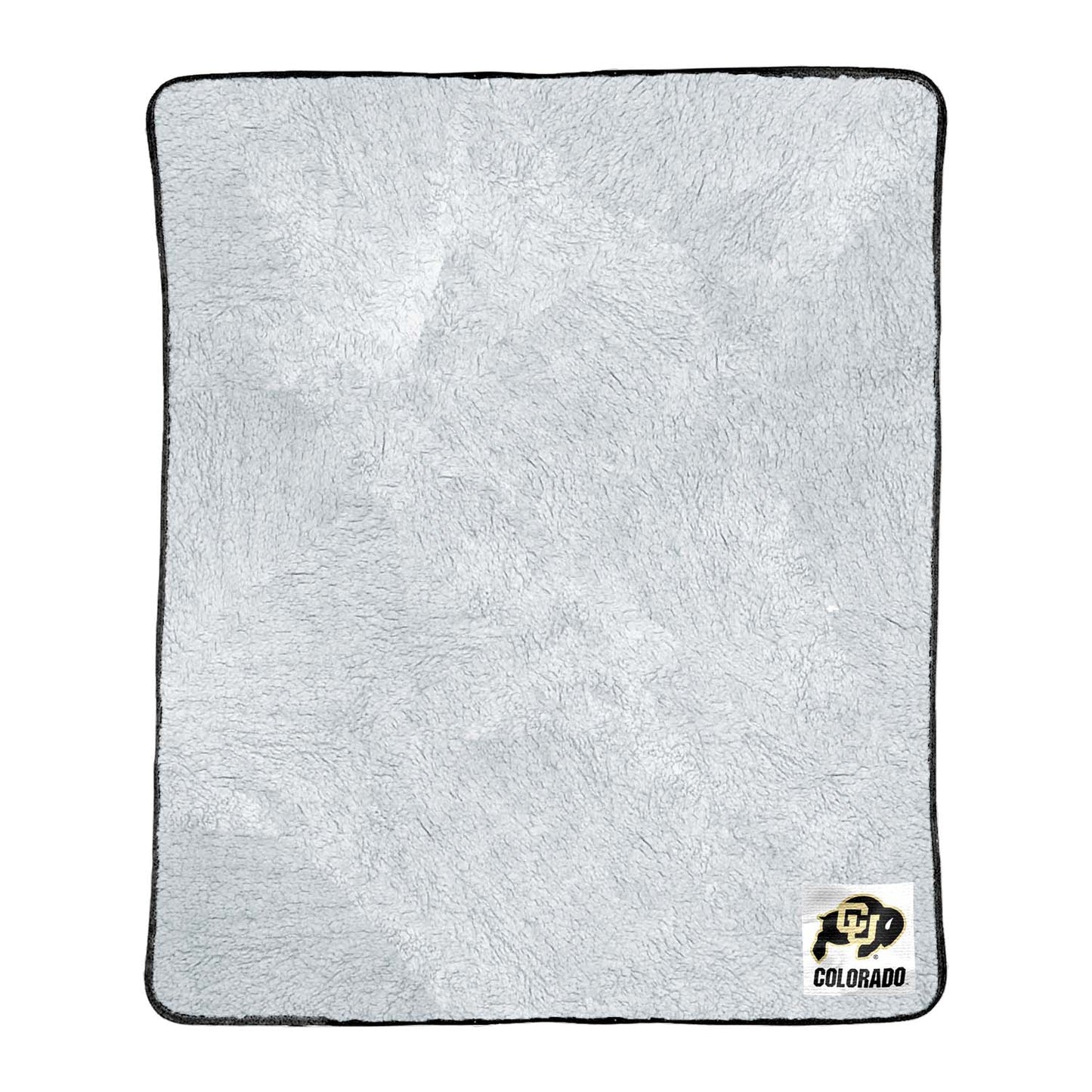 Colorado Buffaloes NCAA Silk Sherpa College Throw Blanket - Black