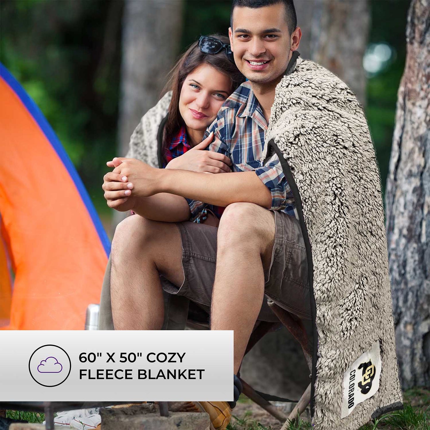 Colorado Buffaloes NCAA Silk Sherpa College Throw Blanket - Black