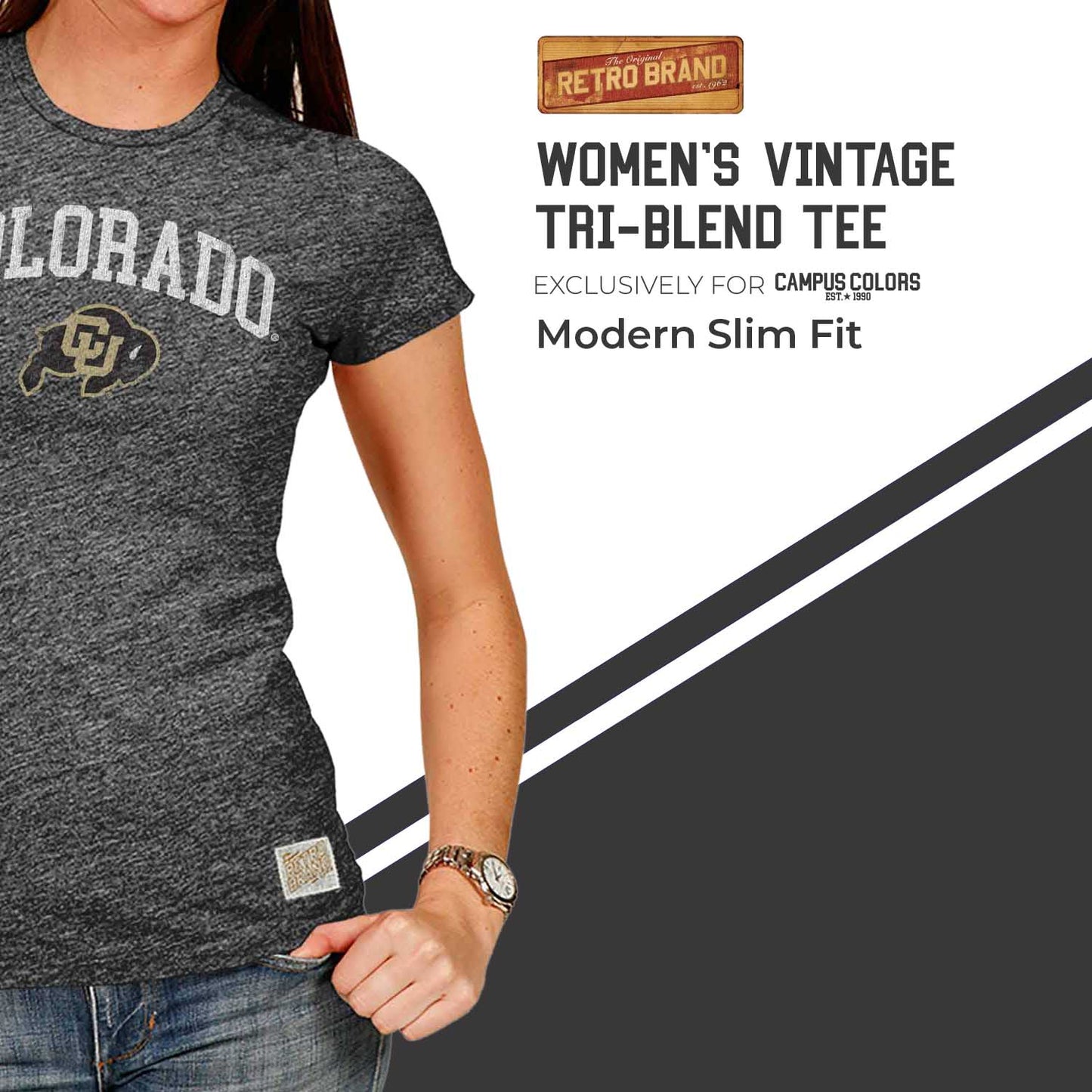 Colorado Buffaloes University Women's T-Shirt - Black