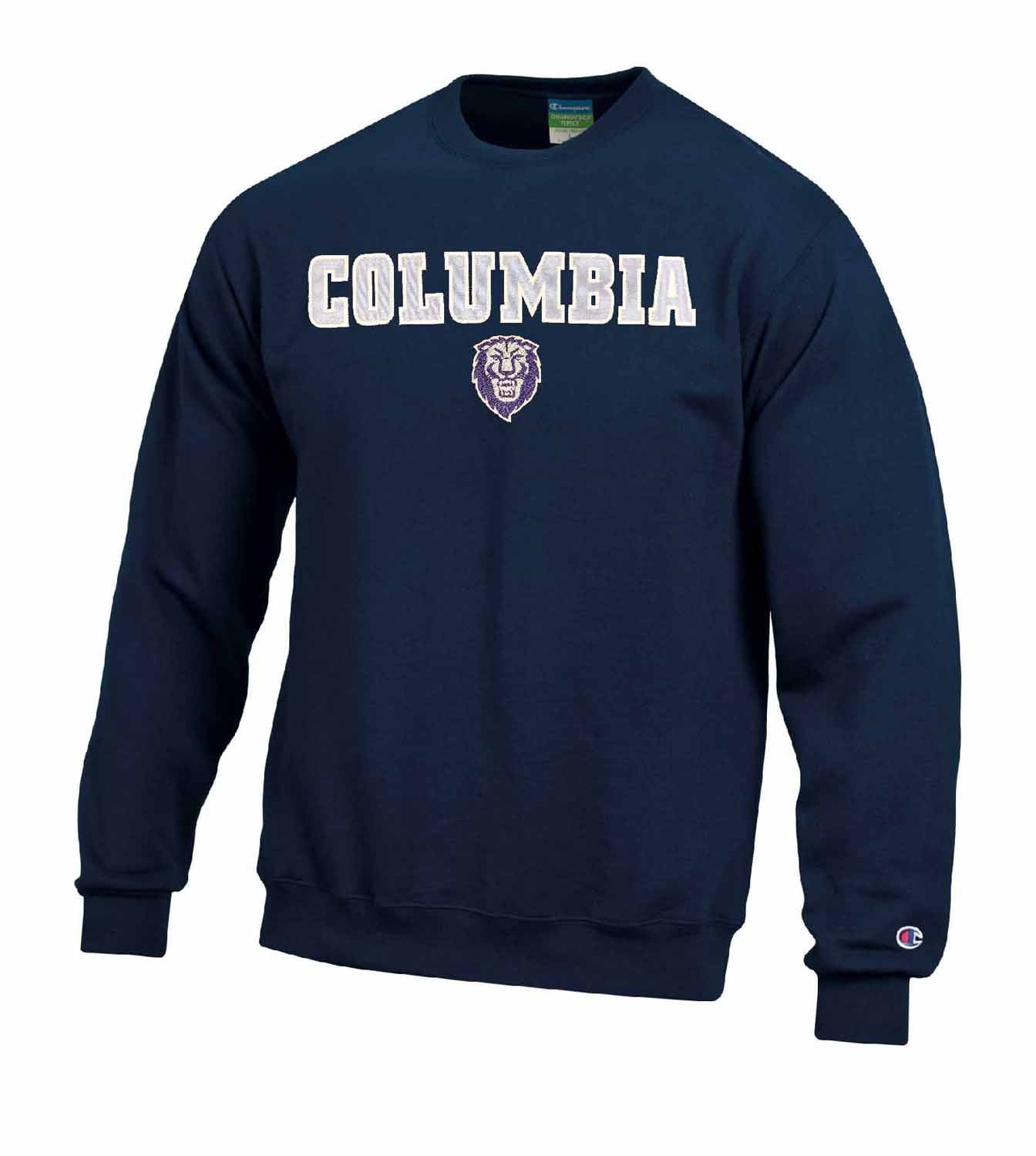 Columbia Lions Adult Tackle Twill Crewneck - Navy
