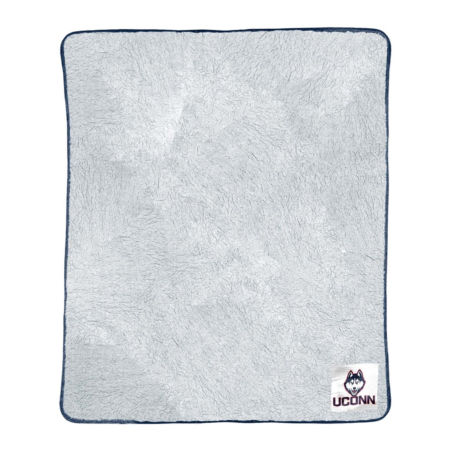 UCONN Huskies NCAA Silk Sherpa College Throw Blanket - Navy