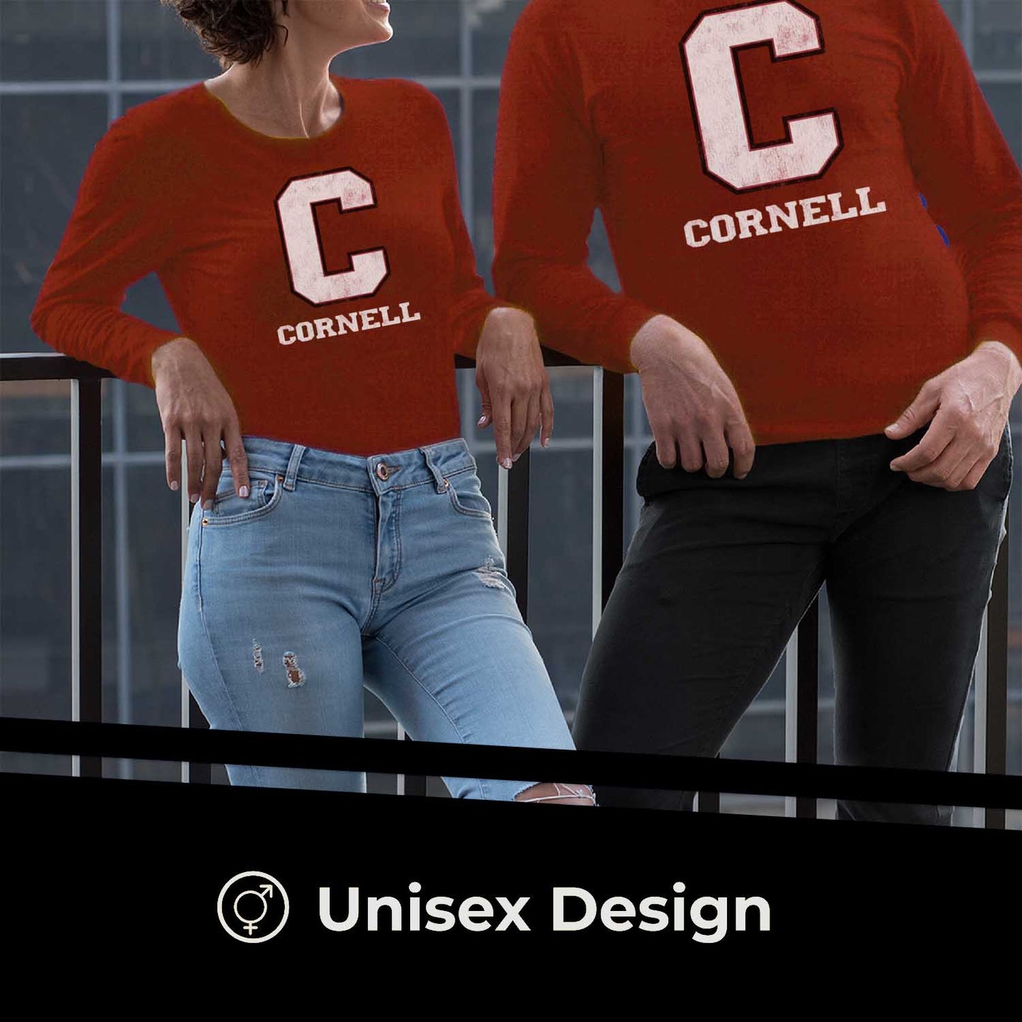 Cornell Big Red NCAA MVP Adult Long-Sleeve Shirt - Red