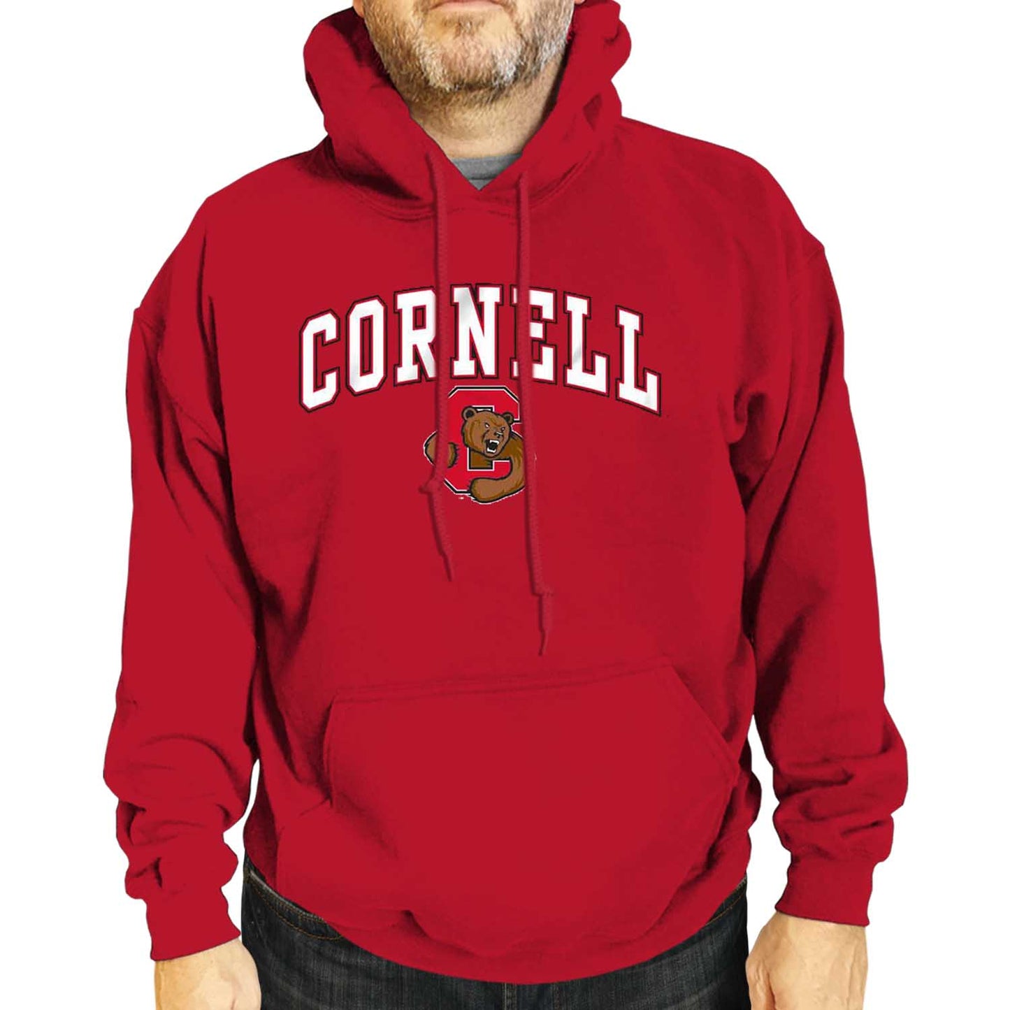 Cornell Big Red Campus Colors Adult Arch & Logo Soft Style Gameday Hooded Sweatshirt - Red