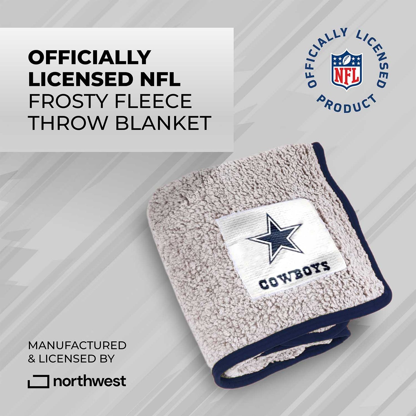Dallas Cowboys NFL Silk Touch Sherpa Throw Blanket - Navy
