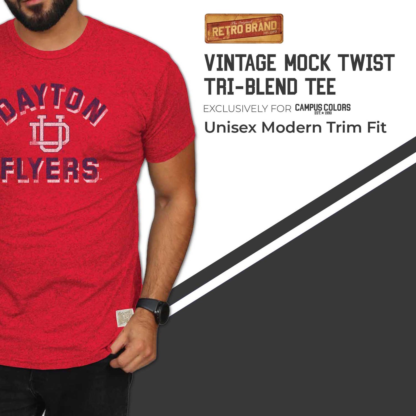 Dayton Flyers Adult College Team Color T-Shirt - Red
