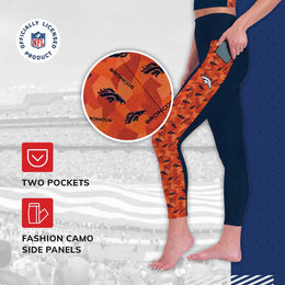 Denver Broncos NFL High Waisted Leggings for Women - Navy