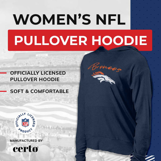 Denver Broncos NFL Women's Session Pullover Hoodie - Navy
