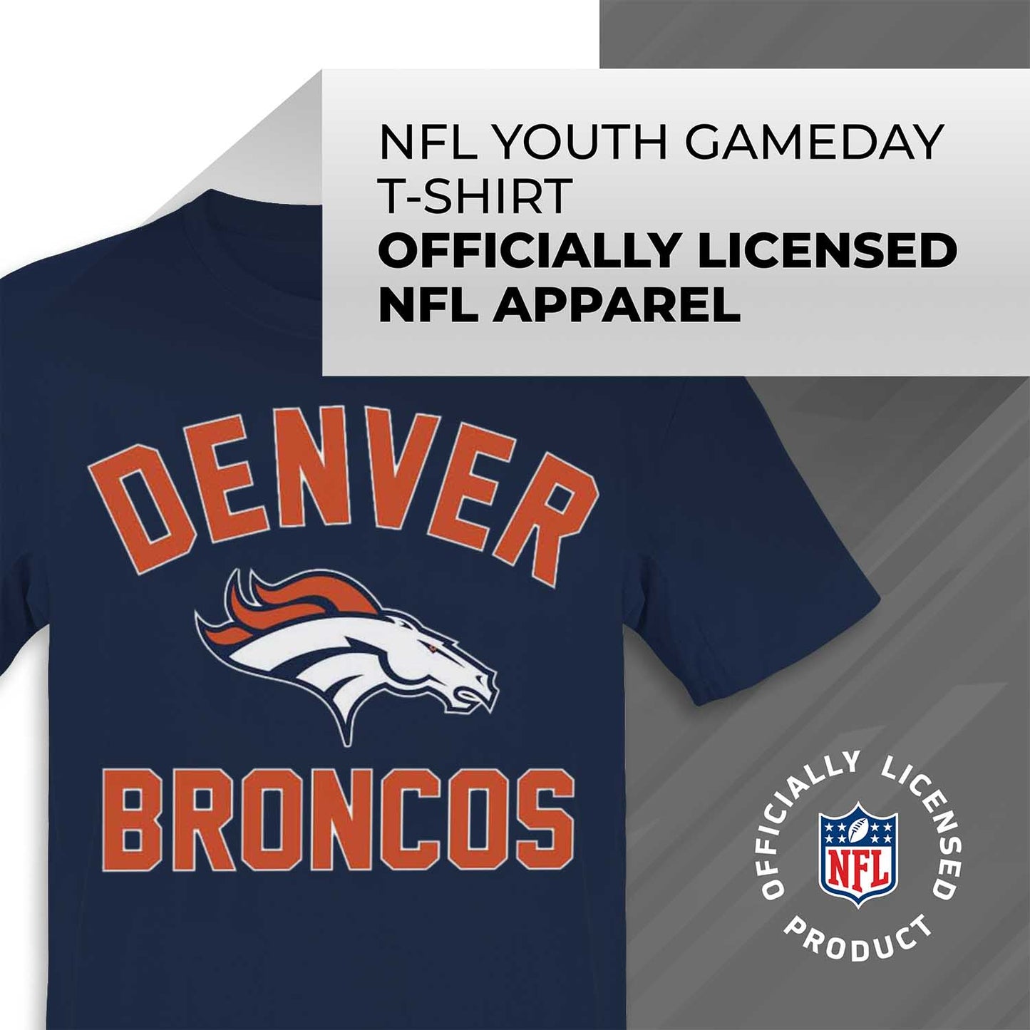 Denver Broncos NFL Youth Gameday Football T-Shirt - Navy