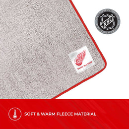 Detroit Red Wings NHL Silk Touch Sherpa Throw Blanket - Red