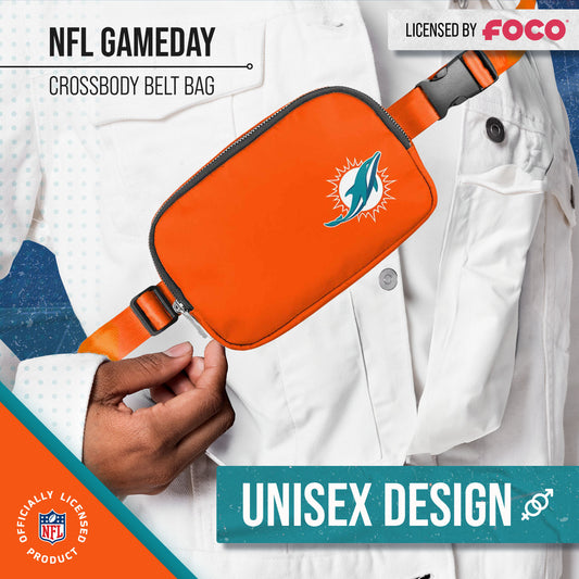 Miami Dolphins NFL Gameday On The Move Crossbody Belt Bag - Orange
