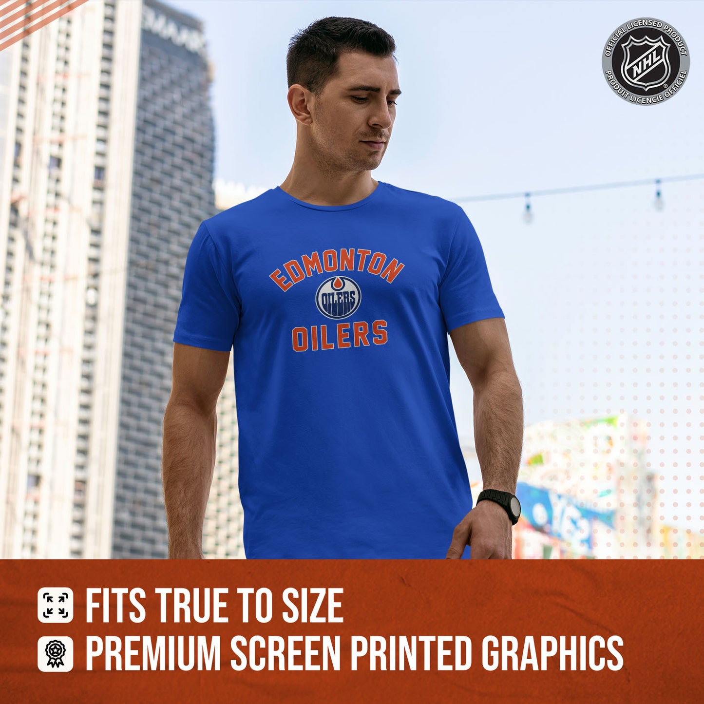 Edmonton Oilers NHL Adult Game Day Unisex T-Shirt - Royal