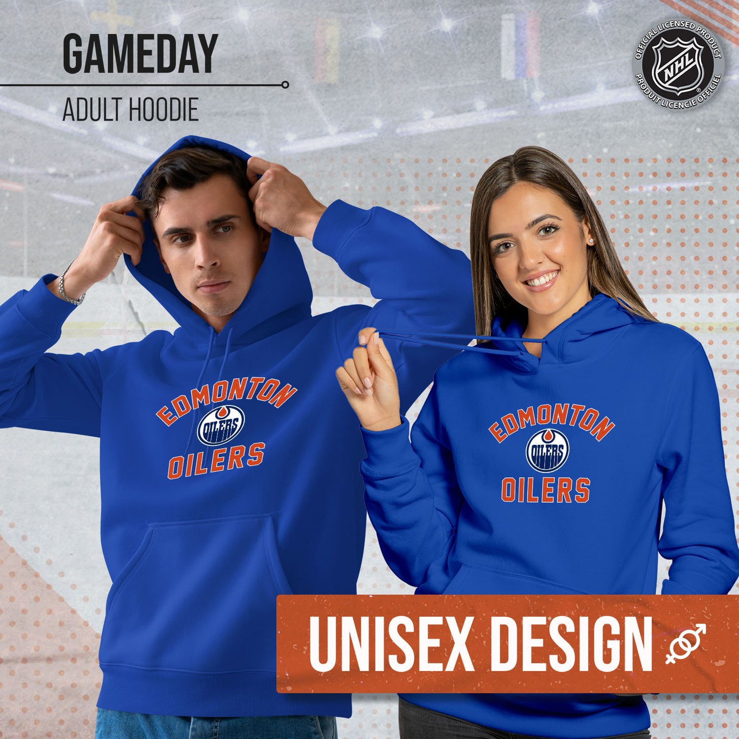 Edmonton Oilers Adult NHL Primary Logo Hooded Sweatshirt - Royal
