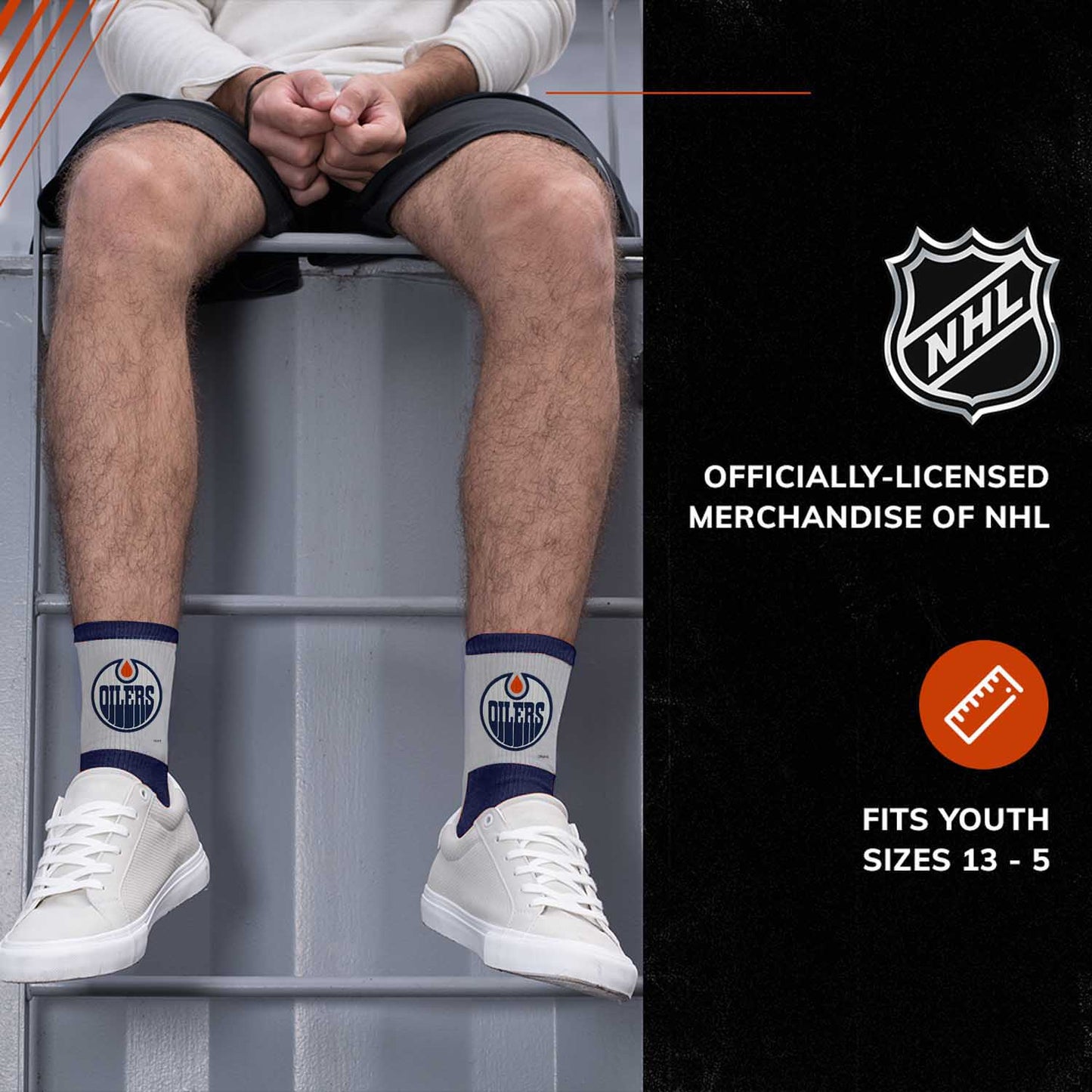 Edmonton Oilers NHL Youth Surge Socks - Navy