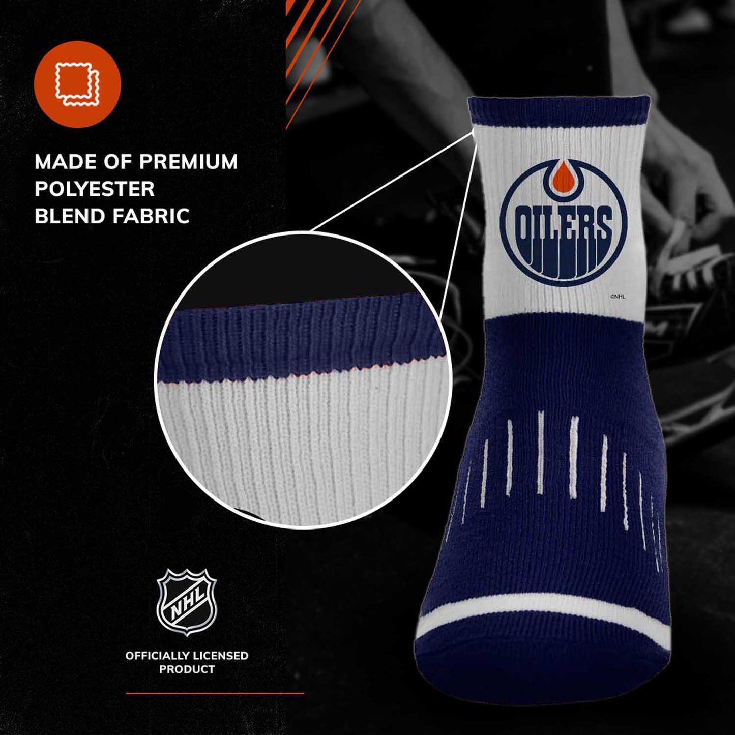Edmonton Oilers NHL Youth Surge Socks - Navy