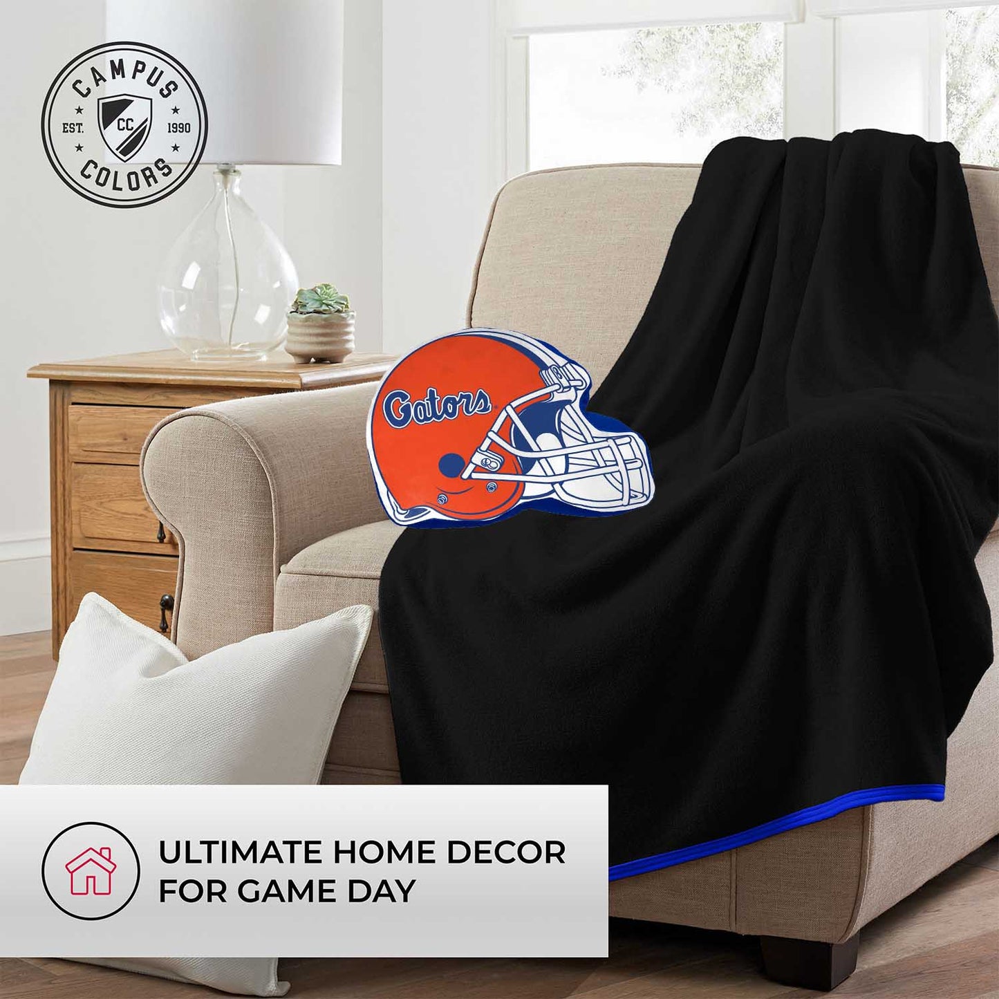 Florida Gators NCAA Helmet Super Soft Football Pillow - Orange